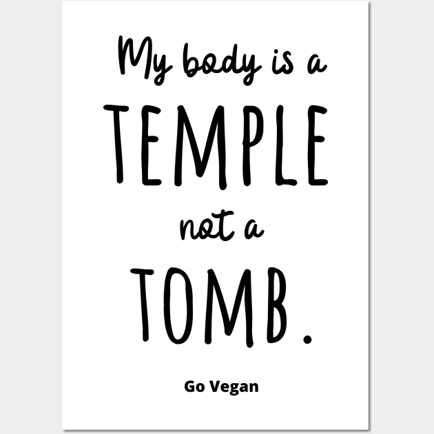 My Body is a Temple Not a Quote Wall Art by Koala Station